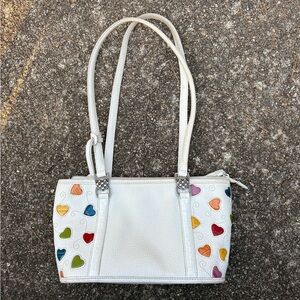 Brighton Tote Shoulder Bag Womens One Size Leather Hearts